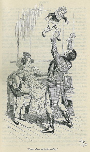 Emma - Tosses them up to the ceiling