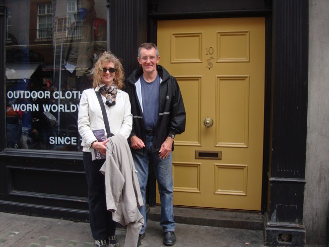 Deb and me ouside of 10 Henrietta Street