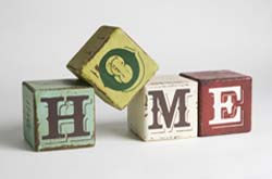 Wooden home cubes