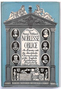book cover - noblesse oblige