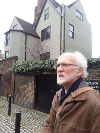 Ron Dunning outside Canonbury Tower