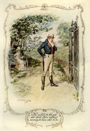 Mr Rushworth at the gate - CE Brock (Mollands)