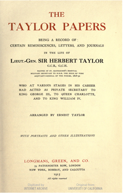 Title page of The Taylor Papers Jane Austen in Vermont