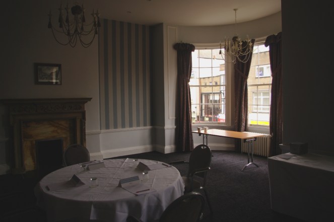 Bay window in the ballroom